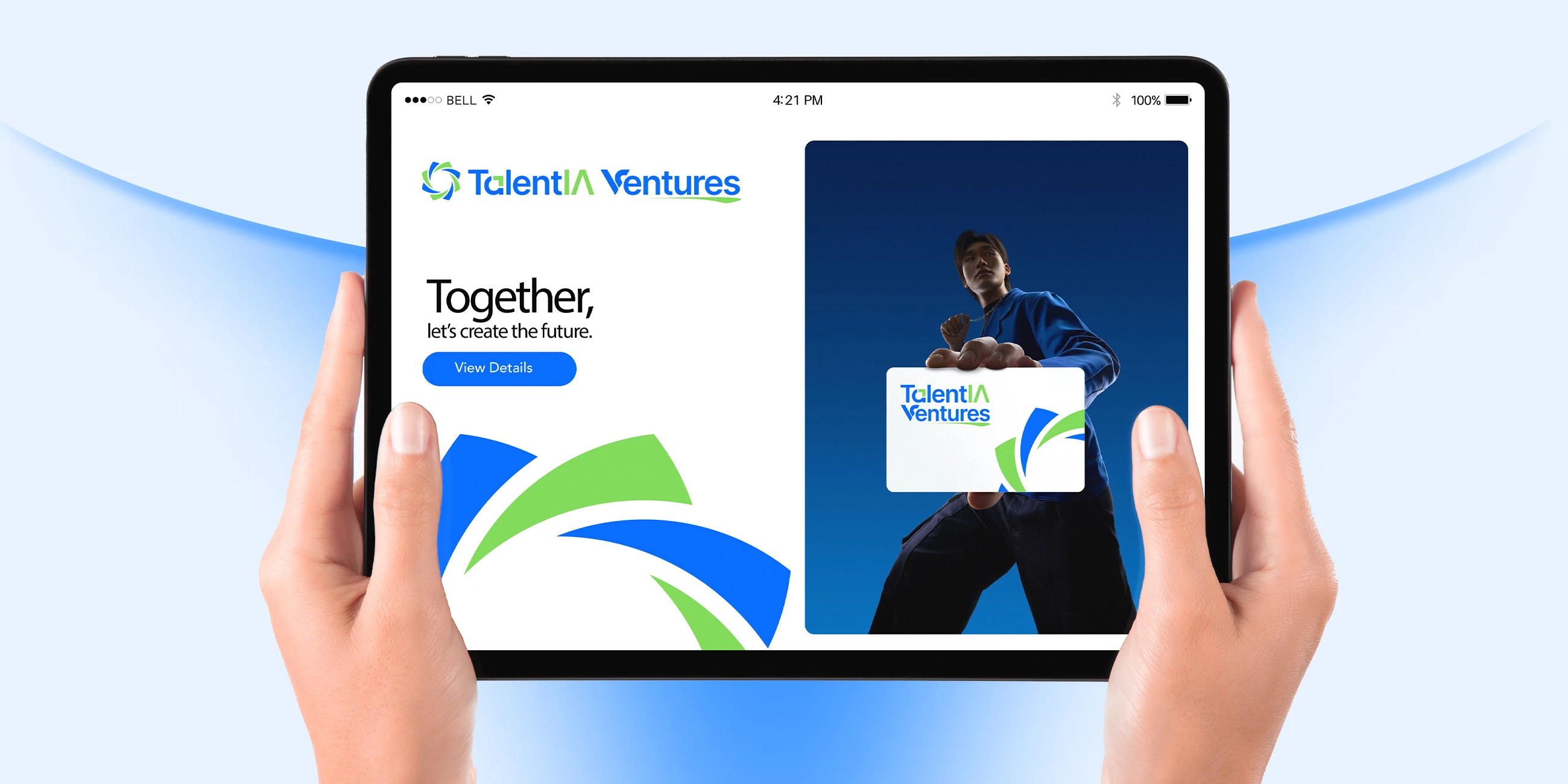 User working on laptop